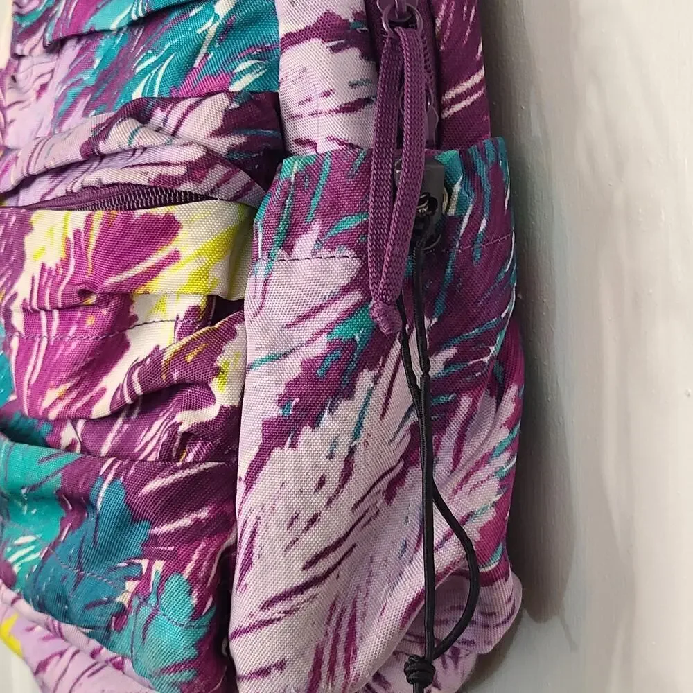 Puma Procat Backpack Purple Multi Color Zip Drawstring Adjustable Straps Pockets